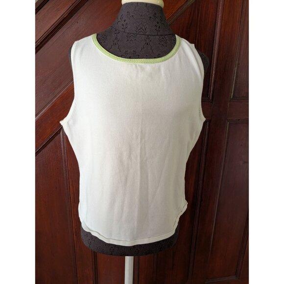 Christopher & Banks Womens XL Green White Polka Dot Cardigan & Tank Set - Picture 2 of 12